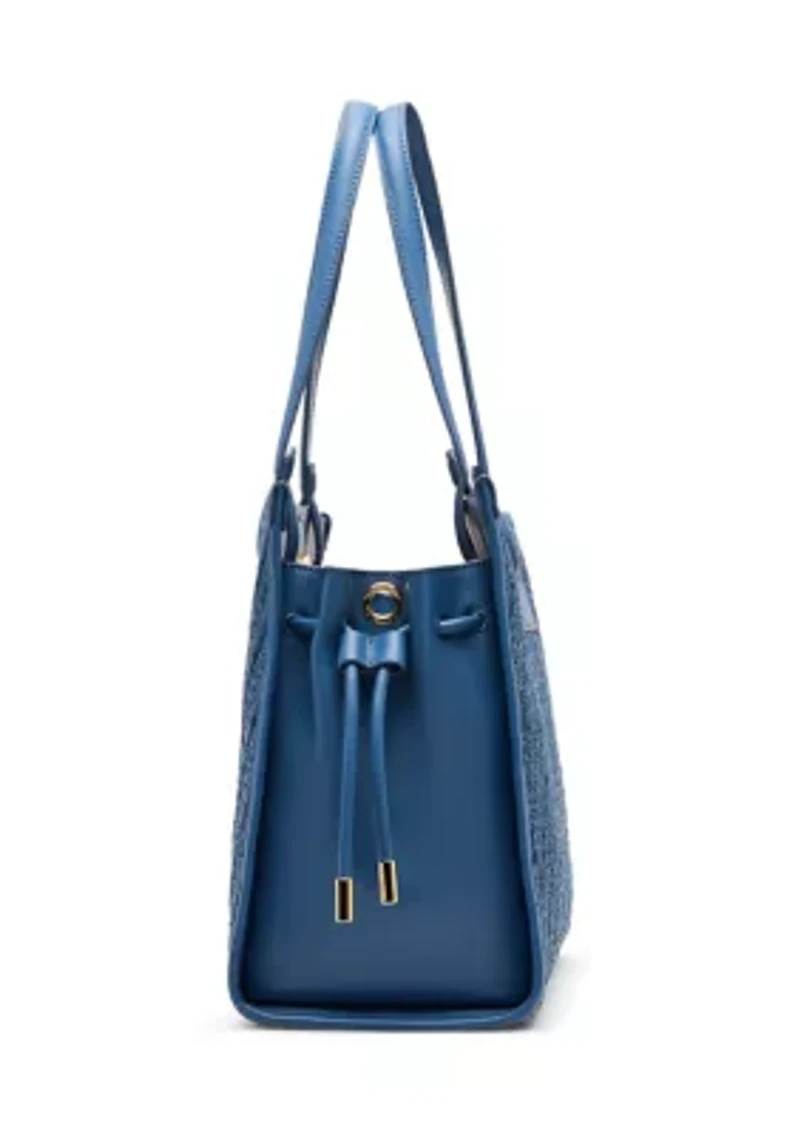 Straw Tote with Strap