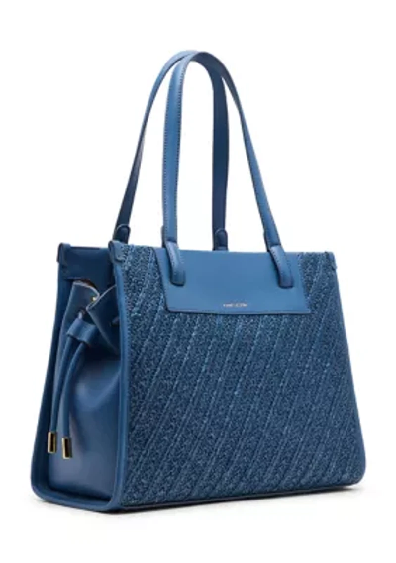 Straw Tote with Strap