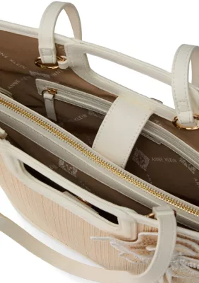 Straw Convertible Tote