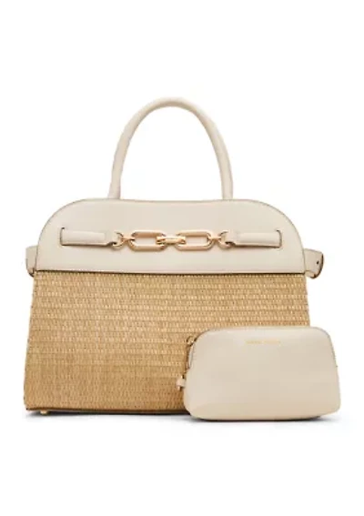 Straw Satchel Bag