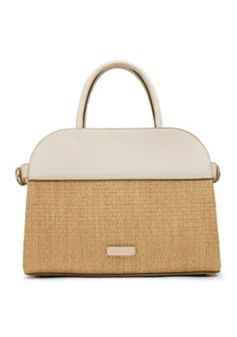 Straw Satchel Bag