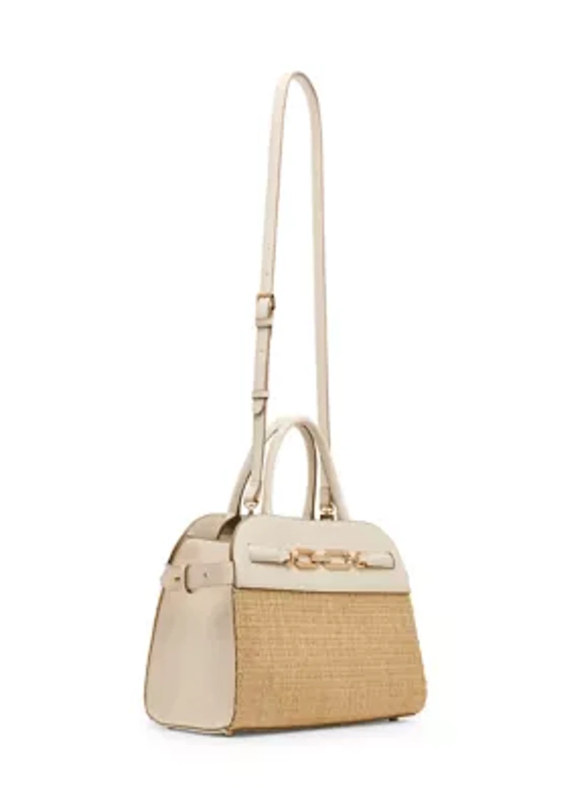 Straw Satchel Bag