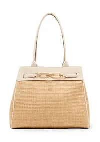 Straw Tote with Strap