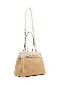 Straw Tote with Strap