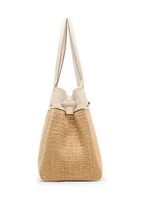 Straw Tote with Strap