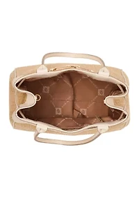 Straw Tote with Strap