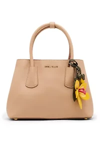 Bonded Satchel with Floral Charm