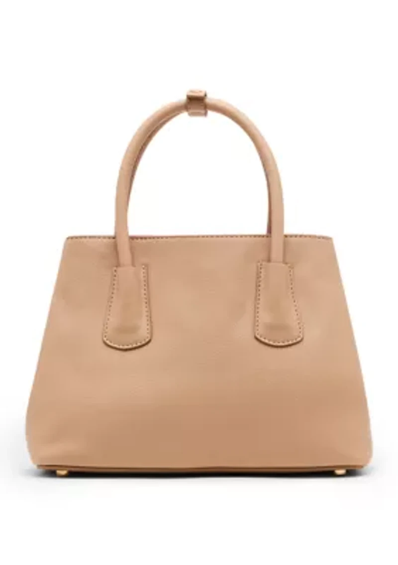 Bonded Satchel with Floral Charm