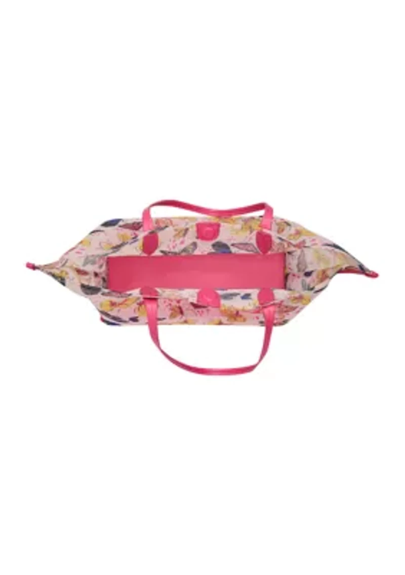 Butterfly Print Mesh Tote Bag