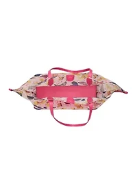 Butterfly Print Mesh Tote Bag