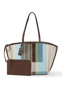 Printed Mesh Tote Bag