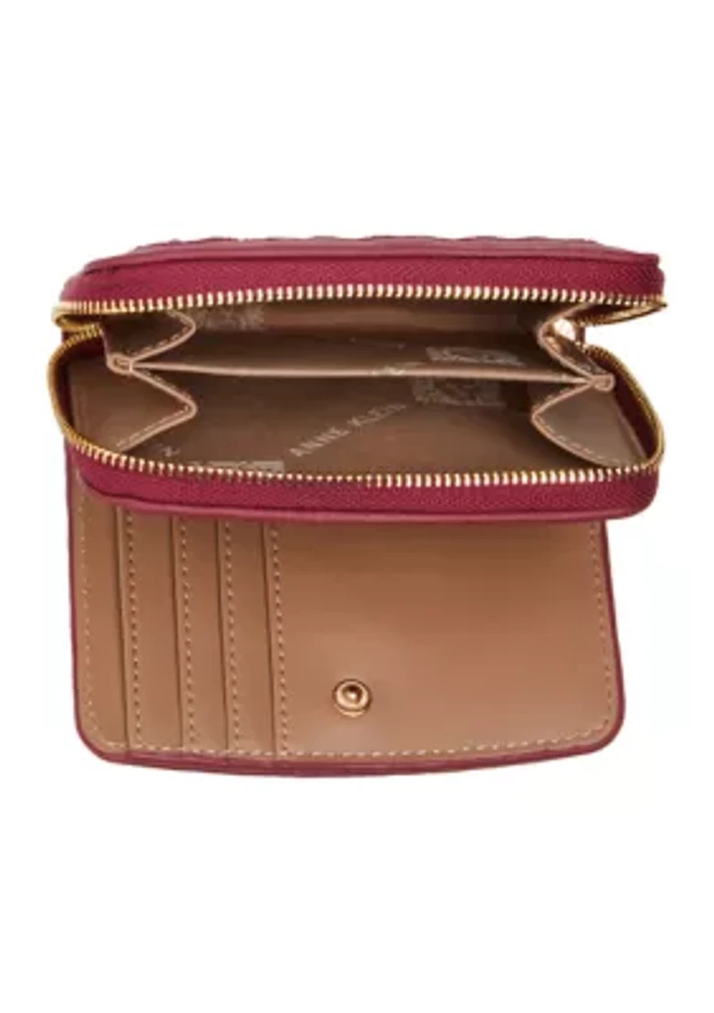 Quilted Small Curved Wallet