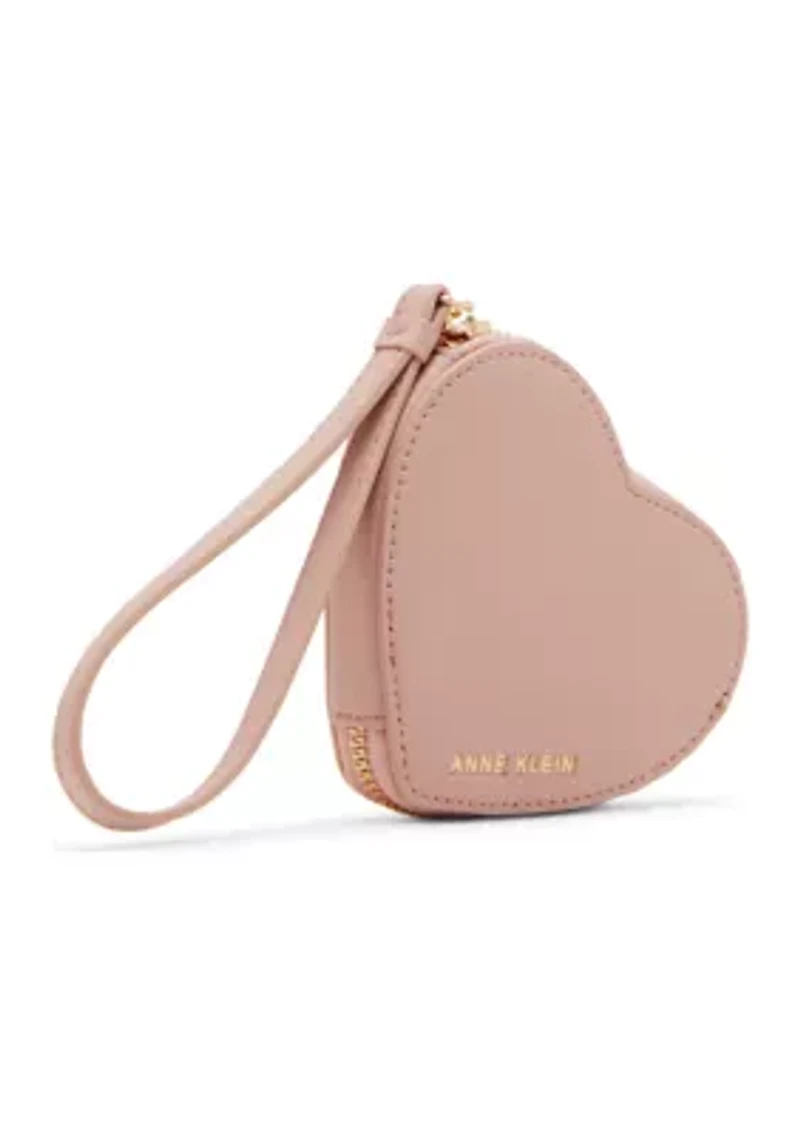 Valentine's Day Heart Zip Around Card Case