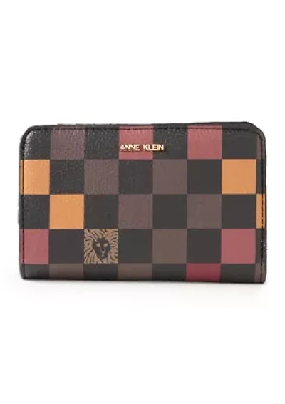 Medium Checkered Bifold Wallet