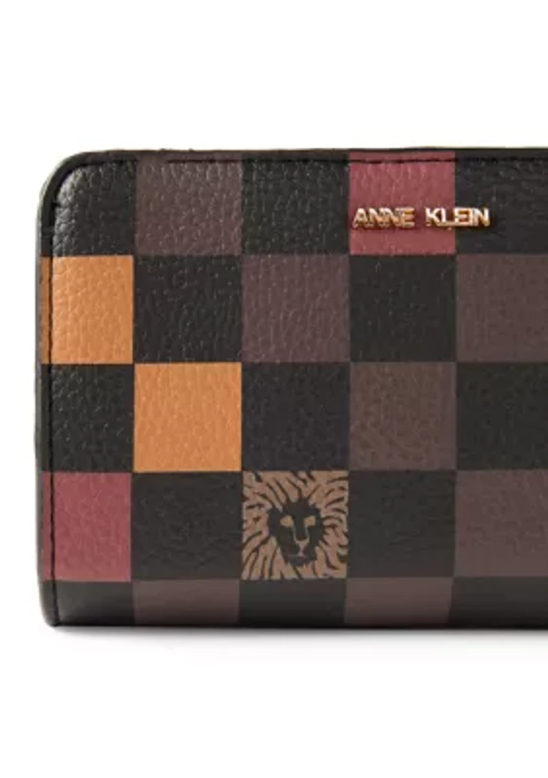 Medium Checkered Bifold Wallet