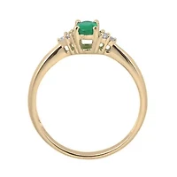 EMERALD Ring 10K YELLOW GOLD