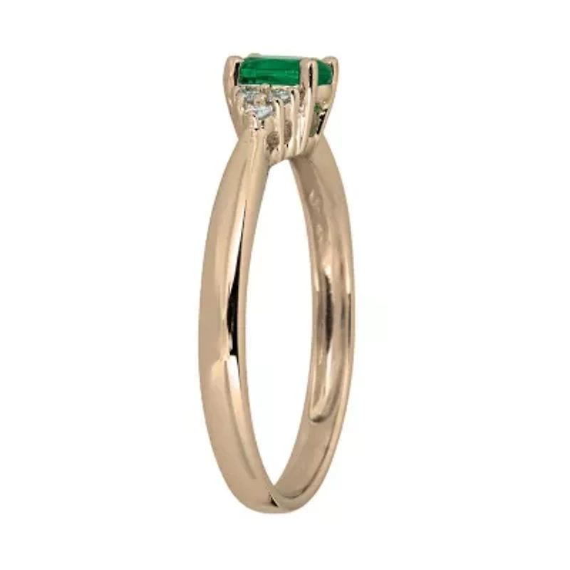 EMERALD Ring 10K YELLOW GOLD