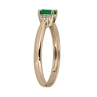 EMERALD Ring 10K YELLOW GOLD