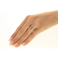 EMERALD Ring 10K YELLOW GOLD