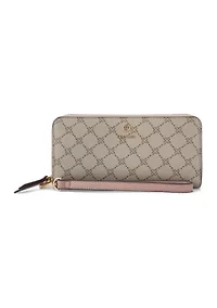 Women's Lock Up Zip Around Wristlet Wallet