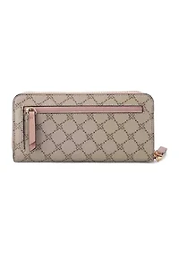 Women's Lock Up Zip Around Wristlet Wallet
