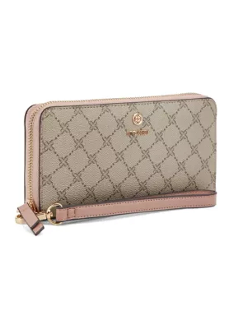 Women's Lock Up Zip Around Wristlet Wallet
