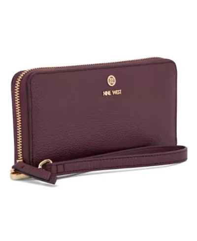 Nine West Lockup 9s zip around with wristlet