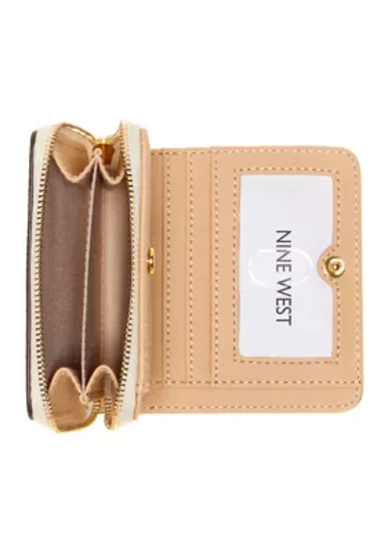 Reflective 9S Small Zip Around Wallet
