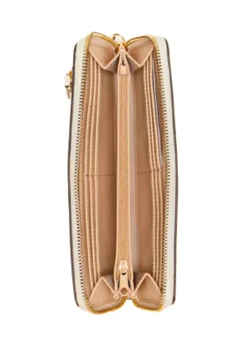 Reflective 9S Zip Around Wristlet Wallet