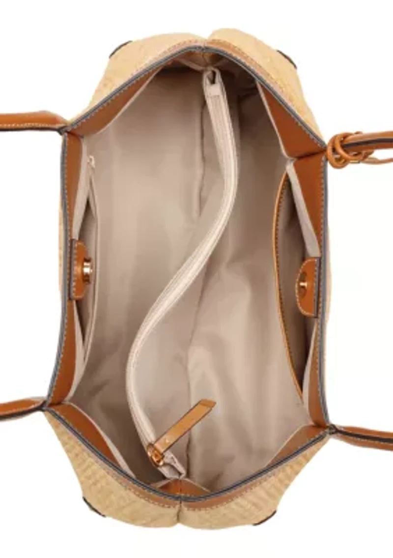 Sullivan Straw Carryall Tote Shopper