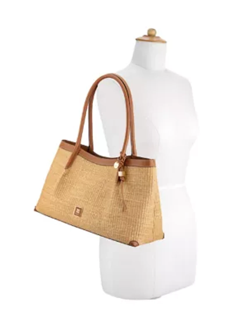 Sullivan Straw Carryall Tote Shopper