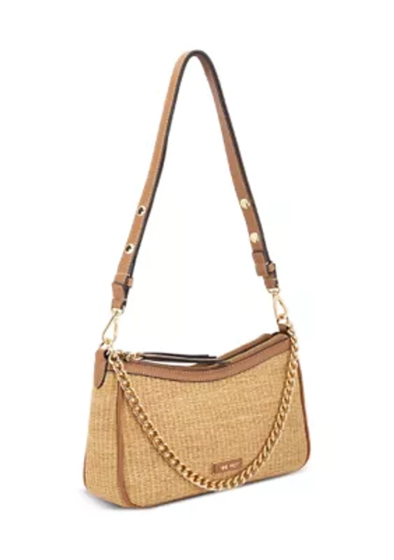 Denzielle Straw Convertible Shoulder Bag