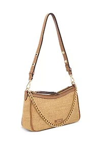Denzielle Straw Convertible Shoulder Bag
