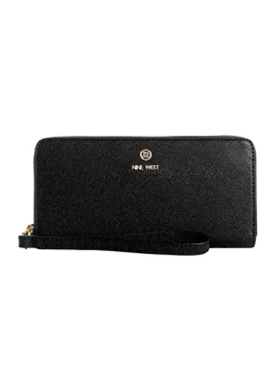 LOCKUP 9 ZIP AROUND WALLET WITH WRISTLET