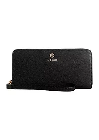 LOCKUP 9 ZIP AROUND WALLET WITH WRISTLET