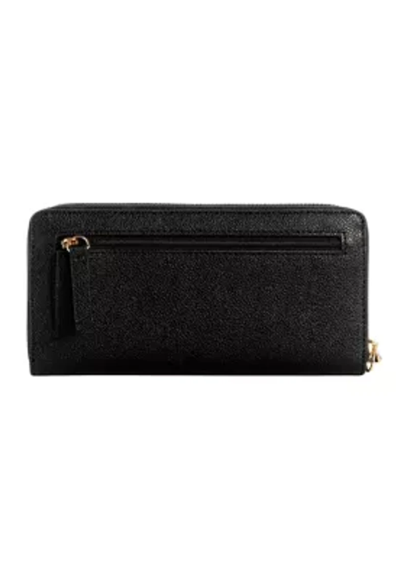 LOCKUP 9 ZIP AROUND WALLET WITH WRISTLET