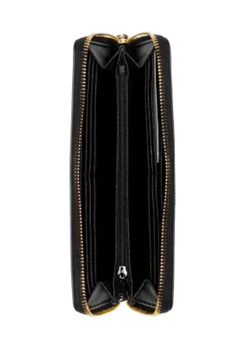 LOCKUP 9 ZIP AROUND WALLET WITH WRISTLET