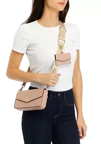 peaches crossbody flap with card case