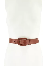 35MM Wrapped Buckle Leather Belt