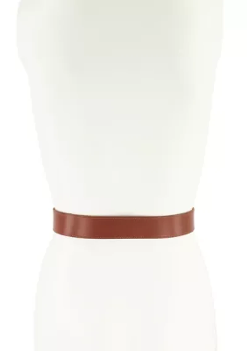 35MM Wrapped Buckle Leather Belt