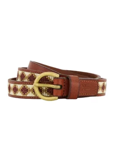 20 Millimeter Beaded Leather Belt