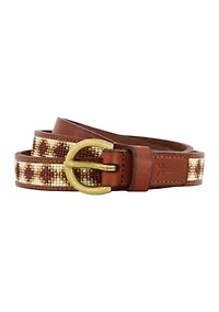 20 Millimeter Beaded Leather Belt