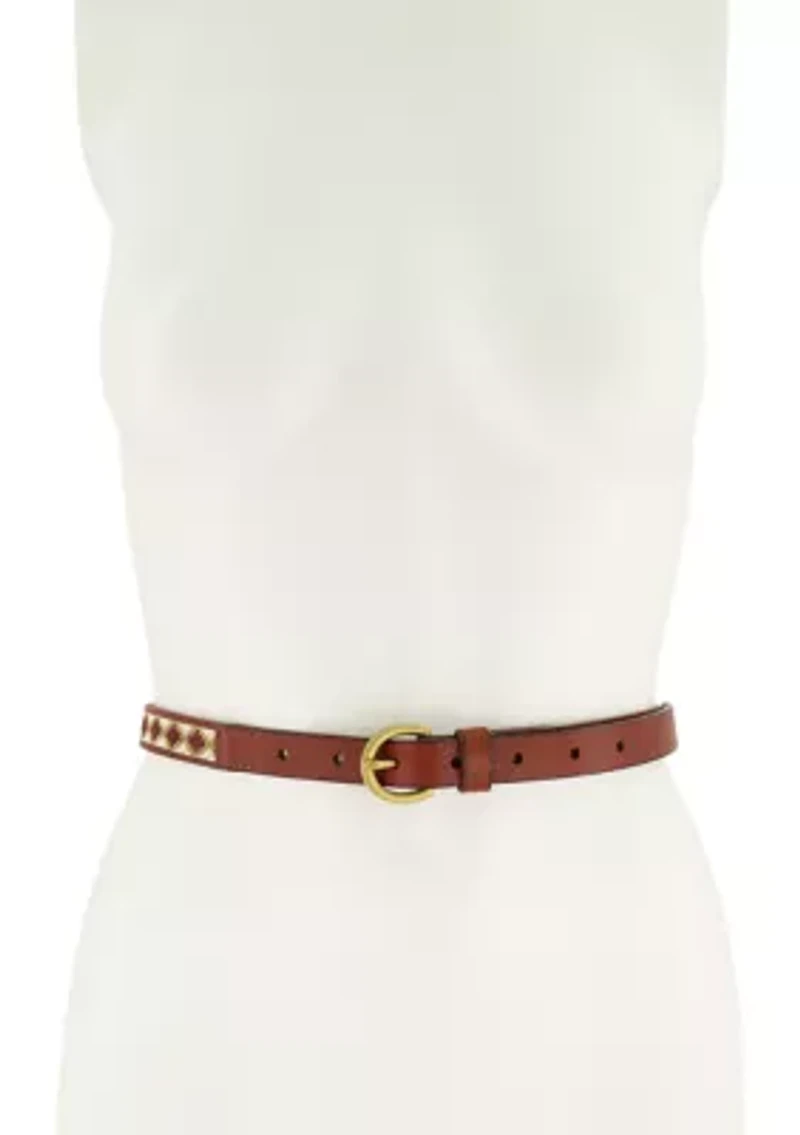20 Millimeter Beaded Leather Belt