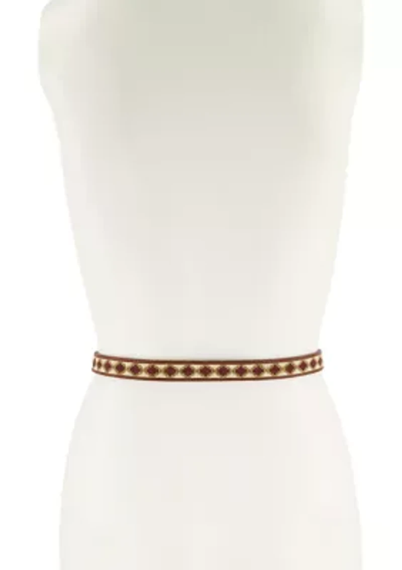 20 Millimeter Beaded Leather Belt