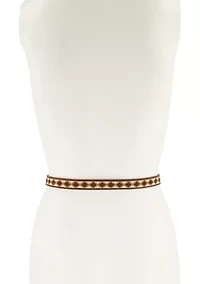 20 Millimeter Beaded Leather Belt