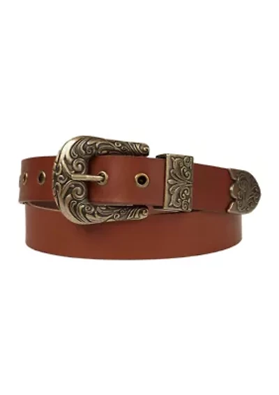 30 Millimeter Western Belt with Eyelets