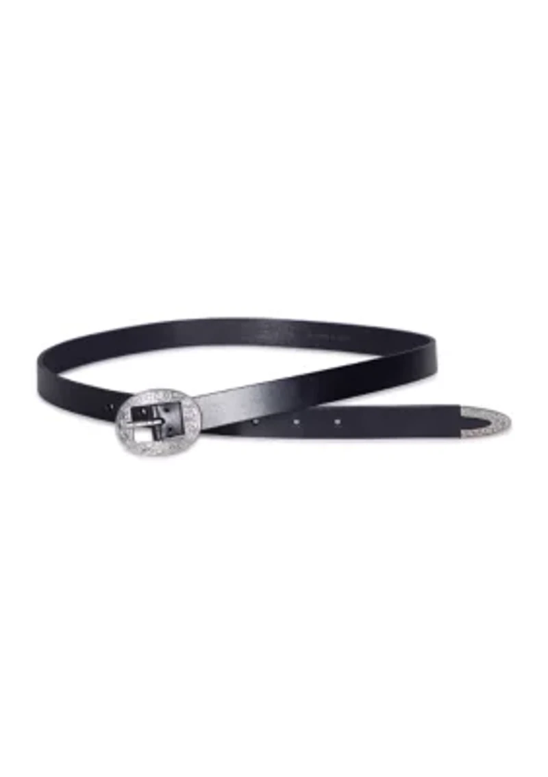 21 Millimeter Logo Western Center Bar Belt