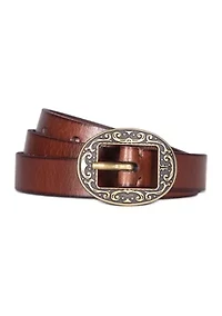21 Millimeter Logo Western Center Bar Belt
