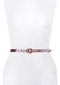 21 Millimeter Logo Western Center Bar Belt