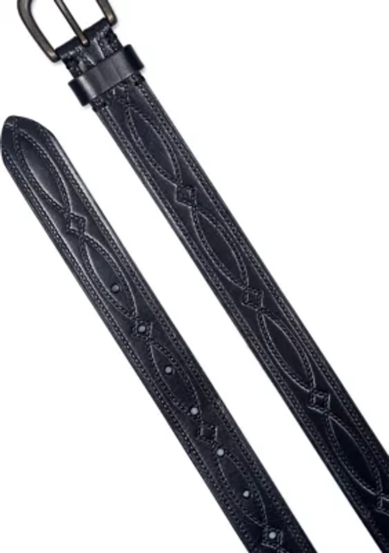 30 Millimeter Belt with Western Embossing